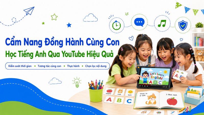Cẩm Nang Đồng Hành Cùng Con Khi Học Tiếng Anh Qua YouTube Hiệu Quả