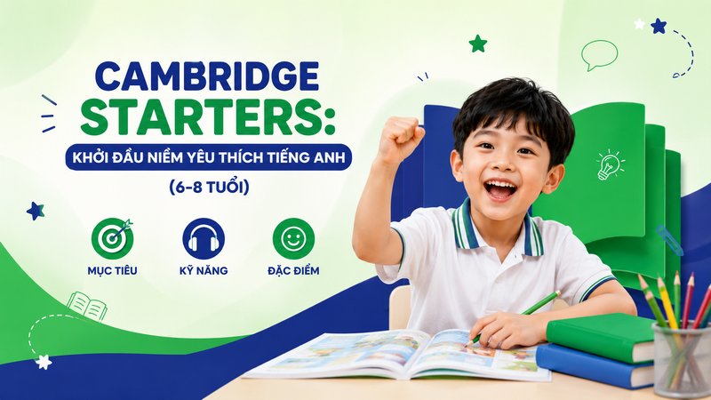 Cambridge Starters: Khởi đầu niềm yêu thích tiếng Anh (6-8 tuổi)
