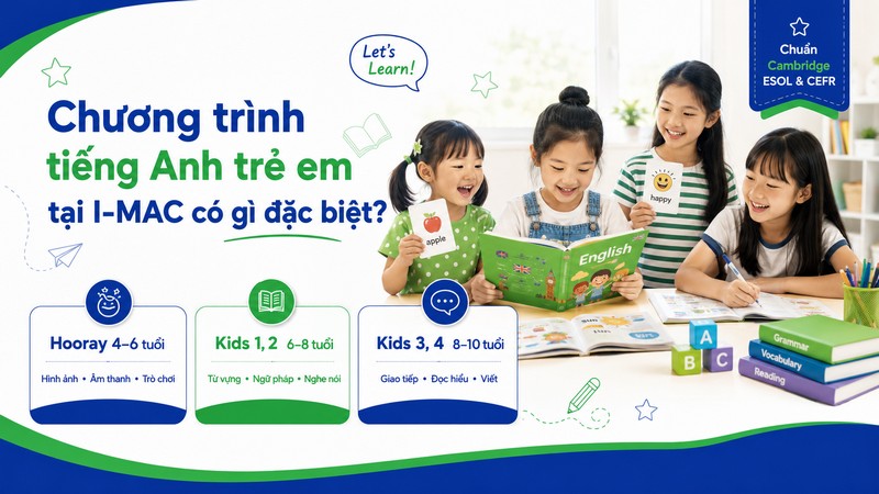 Chương trình tiếng Anh trẻ em tại I-MAC có gì đặc biệt