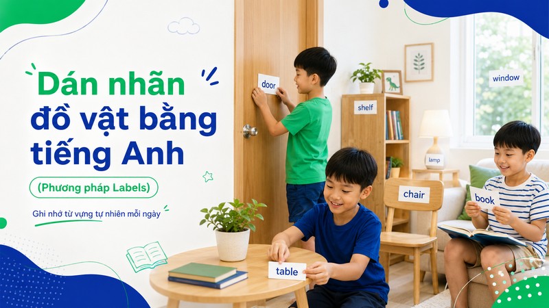 Dán nhãn đồ vật bằng tiếng Anh (Phương pháp Labels)