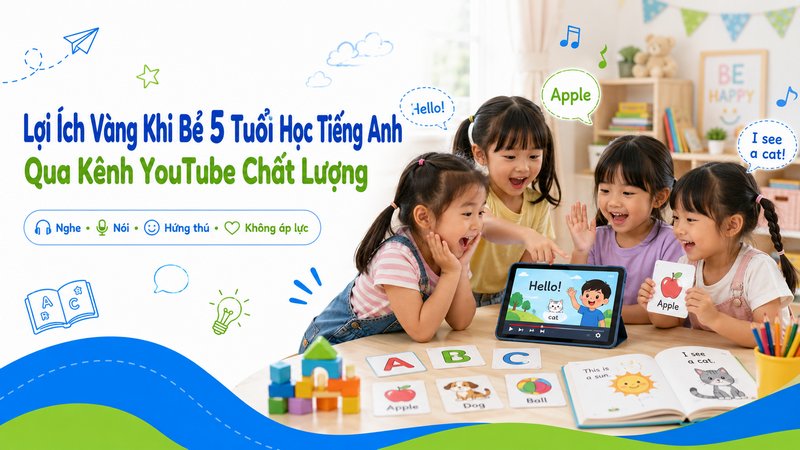Lợi Ích Vàng Khi Bé 5 Tuổi Học Tiếng Anh Qua Kênh YouTube Chất Lượng