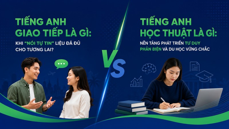 So sánh Tiếng Anh Giao Tiếp vs Học Thuật