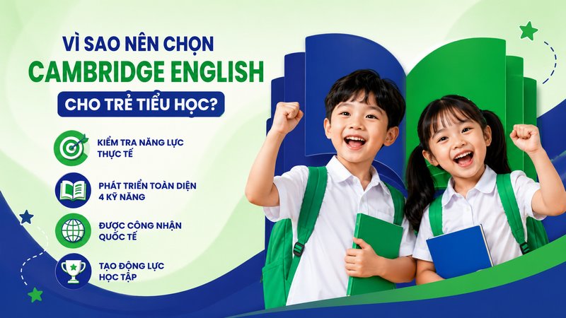Vì sao nên chọn chứng chỉ Cambridge English cho trẻ tiểu học?