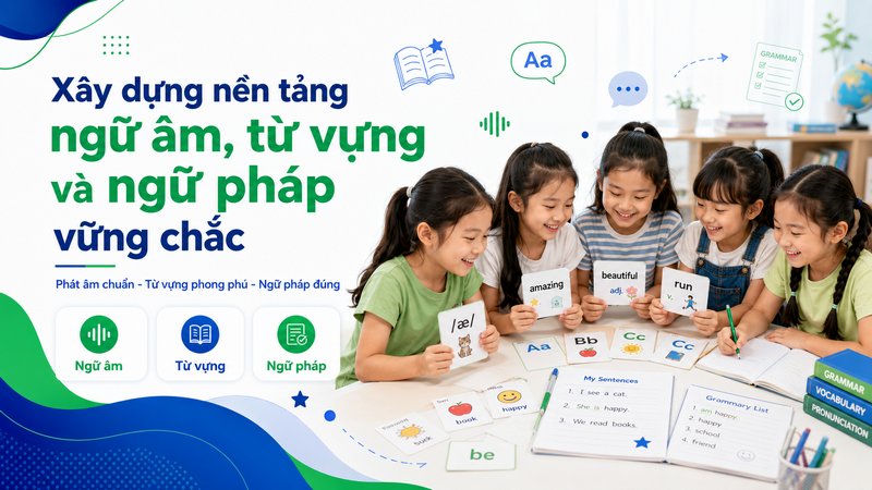 Xây dựng nền tảng ngữ âm, từ vựng và ngữ pháp vững chắc