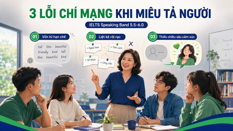 3 lỗi chí mạng khiến Band điểm lẹt đẹt ở mức 5.5 - 6.0