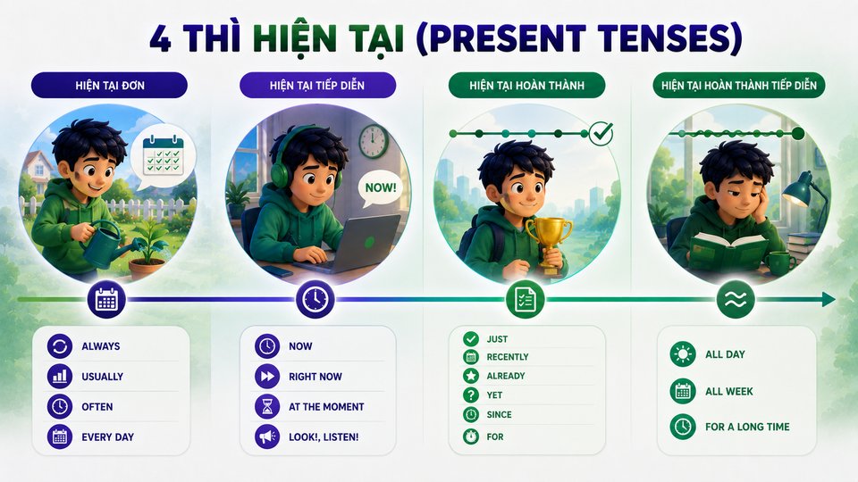 4 Thì Hiện Tại (Present Tenses)