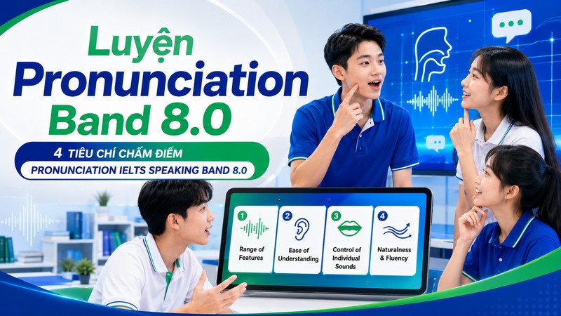 4 Tiêu Chí Chấm Điểm Pronunciation IELTS Speaking Band 8.0