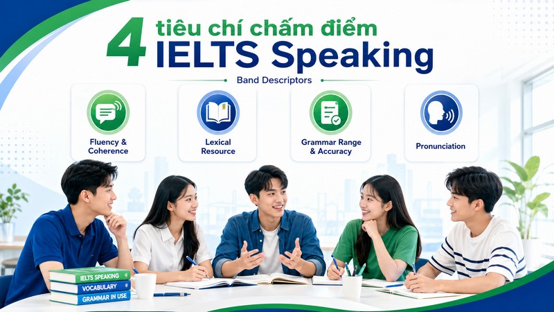 4 tiêu chí chấm điểm IELTS Speaking