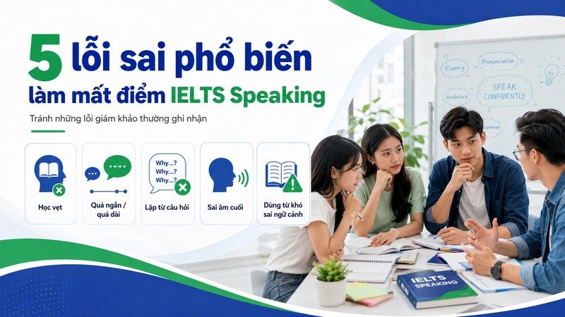 5 Lỗi Sai Phổ Biến Làm Mất Điểm IELTS Speaking