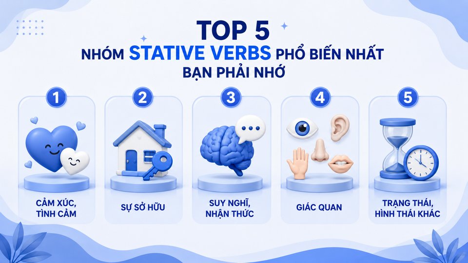 5 Nhóm Stative Verbs Phổ Biến Nhất Bạn Phải Nhớ