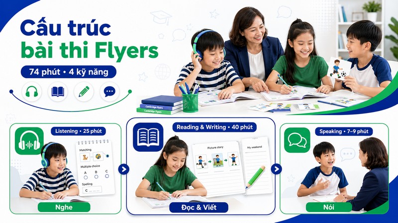 Cấu trúc chi tiết bài thi Flyers & Mẹo "Ăn Điểm" Từ Chuyên Gia I-MAC