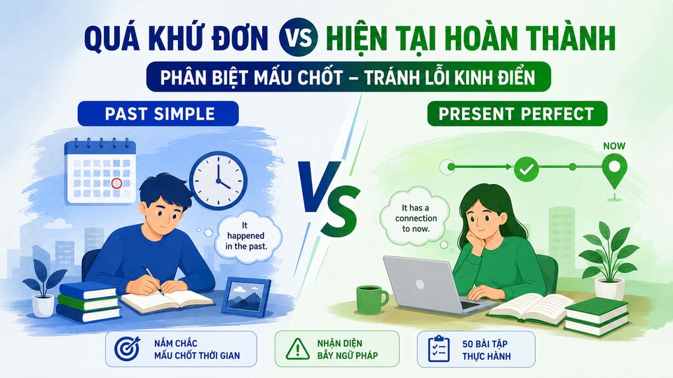 Cách Phân Biệt Quá Khứ Đơn và Hiện Tại Hoàn Thành