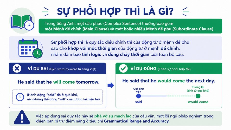 Sự phối hợp thì (Sequence of Tenses) là gì