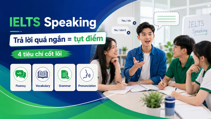 Tại Sao Câu Trả Lời IELTS Speaking Part 1 Quá Ngắn Lại "Triệt Tiêu" Band Điểm?