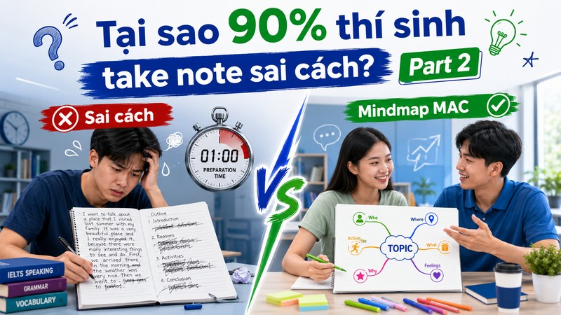 90% thí sinh take note sai cách trong IELTS Speaking Part 2