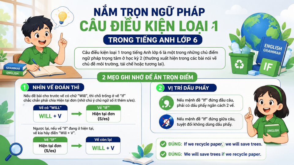 Câu Điều Kiện Loại 1 Trong Tiếng Anh Lớp 6